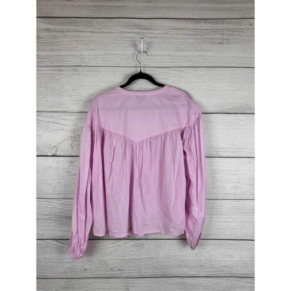 Scoop Plus Size Light Purple Pink Flowy Lightweight Long Sleeve Blouse Size XL - Picture 9 of 9